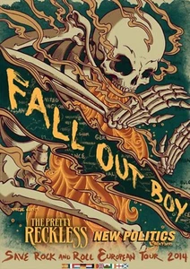 Fall out Boys Tour Poster 2014, Save Rock and Roll European Tour - Bild 1 von 3