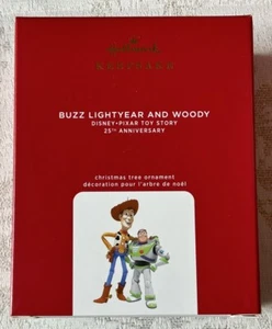 Hallmark 2020 Ornament Buzz Lightyear Woody TOY STORY 25th Anniversary Disney - Picture 1 of 1