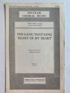 The Gang That Sang "Heart Of My Heart" 1926 Noten von Ben Ryan für T.T.B.B. - Bild 1 von 2