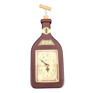 Orologio da parete vintage bottiglia vino sughero e cavatappi batteria cocktail bar uomo grotta MCM - Foto 1 di 5