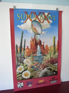 1996 Miller Draft Beer SUPER BOWL XXX Poster N O S 30 x 20 Zoll - Bild 1 von 2