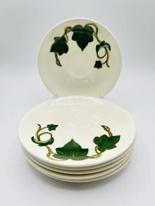 Vintage Metlox California Ivy Poppytrail Hand Painted 5” Saucers Plates Set of 6 - Picture 1 of 8