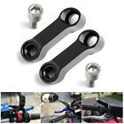 2pcs Motorcycle Rearview Mirror Mount Riser Extender Cnc Adapter 10mm Bolts Kits