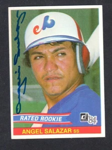 1984 DONRUSS #33  Angel Salazar  MONTREAL EXPOS  SIGNED AUTOGRAPH AUTO COA - Picture 1 of 1