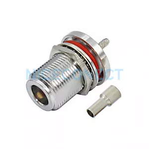 Mamparo hembra N Crimp Jack con tuerca para conector LMR100 RG174 RG178 RG316 RF - Imagen 1 de 4