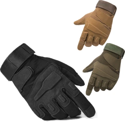 Guantes tácticos de dedo completo al aire libre guantes de caza ejército militar combate tiro Foto 1 de 4