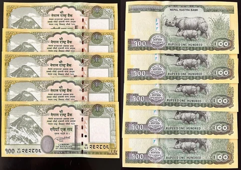 Nepal - 5 pcs x 100 Rupees 2019 UNC Pick 80b Lemberg-Zp Cover