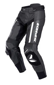 Spidi RR Pro 2 CE Semi Waterproof Leather Trousers SHORT - Black / White - Picture 1 of 7
