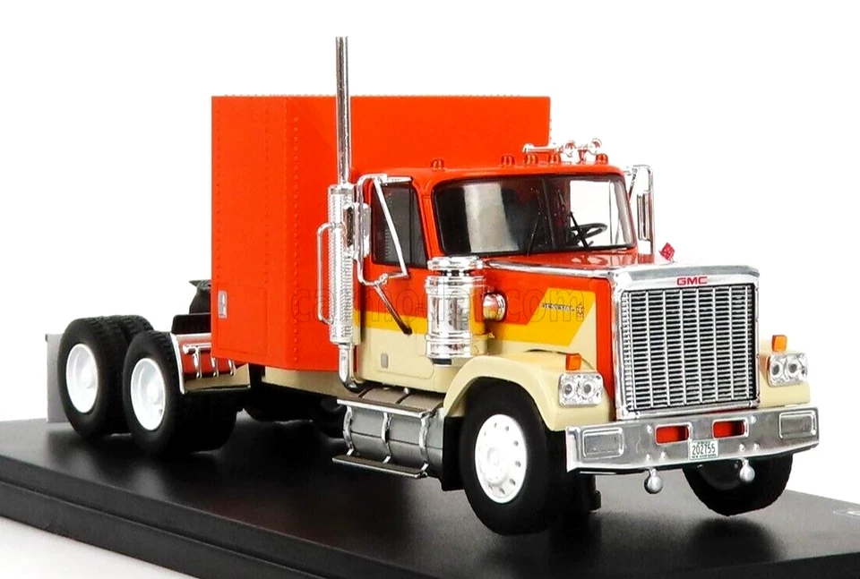IXO DIECAST 1/43 1980 GMC GENERAL 3-AXLE TRUCK/CAB/TRACTOR IN ORANGE TR129 - Image 1 of 1