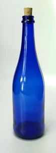 Bottiglia EXTRAL 75 CL in vetro BLU COBALTO TRASPARENTE con TAPPO - Foto 1 di 1