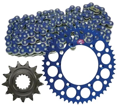 Husqvarna TE250i KIT DE CADENA Y PIÑÓN Unibear Azul Resistente Renthal Azul KIT Foto 1 de 4