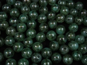 Beads Plastic Round 12mm Jungle Green 25pc Crafts Jewellery Jewelry - Picture 1 of 2