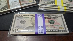 (40) $50 Fifty DOLLAR BILLS - $2000 UNCIRCULATED - SEQUENTIAL New York 2017A - Picture 1 of 8