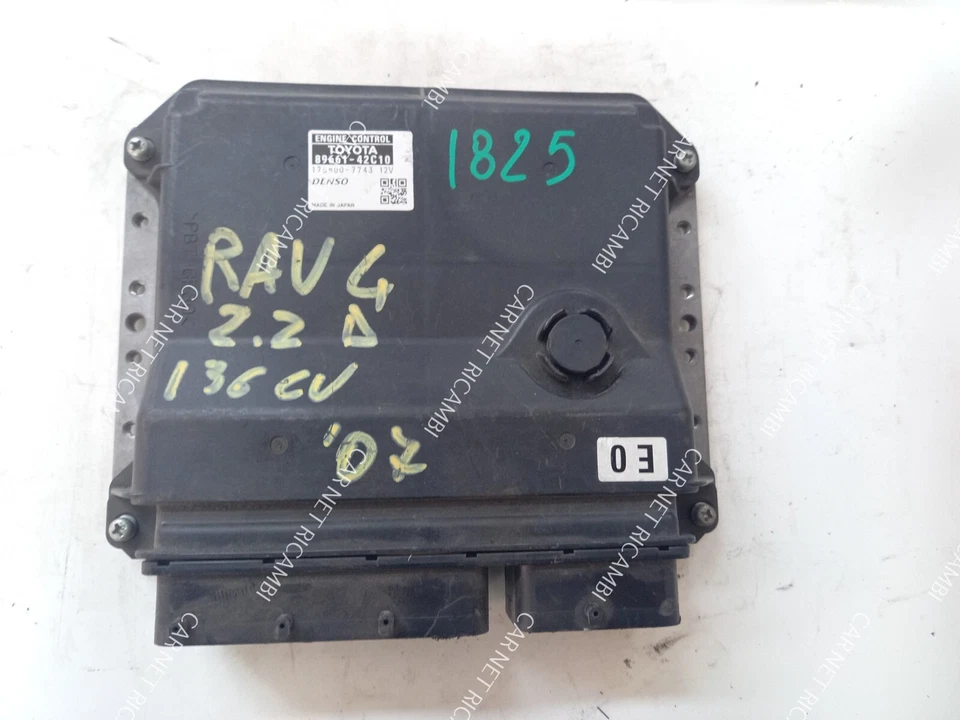 89661-42C10 CENTRALINA MOTORE ECU TOYOTA RAV4 III 2.2 D 100 KW DENSO 175800-7743 - Immagine 1 di 4