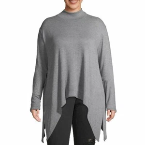 Love Sadie women's Plus Size 1x  turtle neck A-line tunic GRAY New Casual NWT - Picture 1 of 5