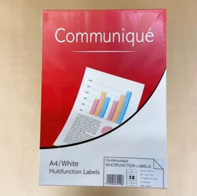 ANTALIS 14 Up A4 Communique Multifunction Printer Labels (1400 labels - 100 sheets)