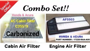 Carbon Element Cabin & Engine Air Filter For 03-07 ACCORD 4 CYL & 04-08 TSX - Picture 1 of 1