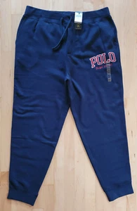 Polo Ralph Lauren Herren XXL marineblau Logo Skript Fleece Jogger Jogginghose Neu mit Etikett - Bild 1 von 13