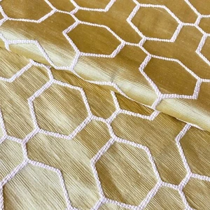 995. Nova Statement Gold Jacquard fabric, price per 1/2 metre, 143cm wide - Picture 1 of 12