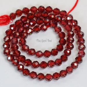 4.8mm Fine Crimson Red Mozambique Garnet Faceted Rondelle Beads 13.3 inch Strand - Picture 1 of 8