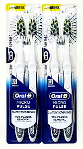 (4 Total) Oral-B Micro Pulse Battery Toothbrushes - Soft - 90% Plaque Removal