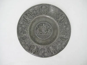 Placa RESURRECCIÓN ALEMANA de peltre siglo XVII marca táctil de Georg Seger años 1600 - Imagen 1 de 7