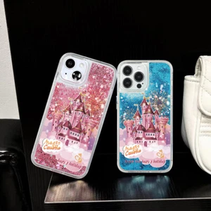 Funda para iPhone y Samsung Castillo de arena movediza Brillo Carcasa líquida Cubiertas a prueba de golpes - Imagen 1 de 7