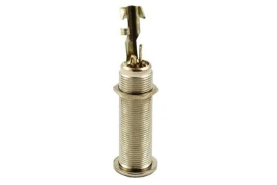 Switchcraft USA 1/4" Long Threaded Barrel Jack Socket - Nickel, Gold or Black