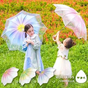 Wpc. Flower Fairies Umbrella Kids Long Umbrella Pink/Green/Blue Vinyl JAPAN NEW - Picture 1 of 58