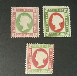 GERMANIA ,GERMANY HELGOLAND 1869-73 "Regina Vittoria "3V MH /mint dentellati - Foto 1 di 2