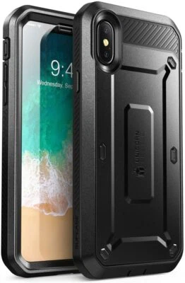 SUPCASE for iPhone XS iPhone X Rugged Screen Protector Case Hard Holster Cover - Image 1 of 4