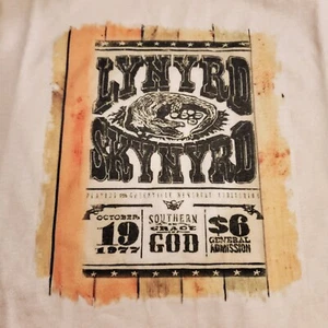 Vintage Lynyrd Skynyrd Shirt Adult Small Light Pink Rock & Roll 1998 Jerzees - Picture 1 of 6