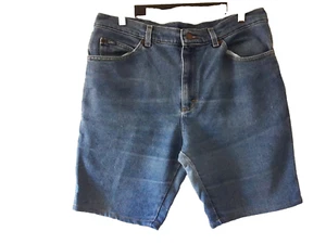 LEE Denim Jean Shorts Blue Mens Size W36 Vintage Pockets Zip Fly Casual - Picture 1 of 17