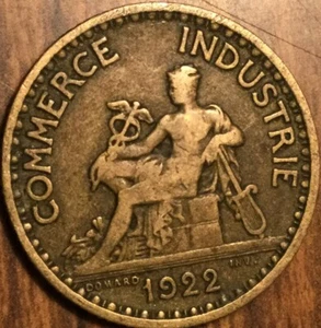 1922 FRANCE 1 FRANC COIN - Picture 1 of 2