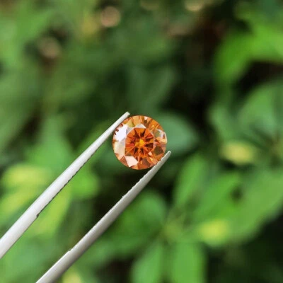 Diamante Natural 1Ct CERTIFICADO Corte Redondo Naranja Color D Grado VVS1 +1 O4A Foto 1 de 3