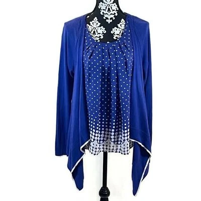 Conjunto suéter blusa y cárdigan sin mangas Elle Foto 1 de 4