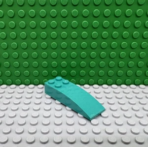 Lego 1 Dark Azure 6x2 gebogen glatte Pisten Stein Block NEU - Bild 1 von 1