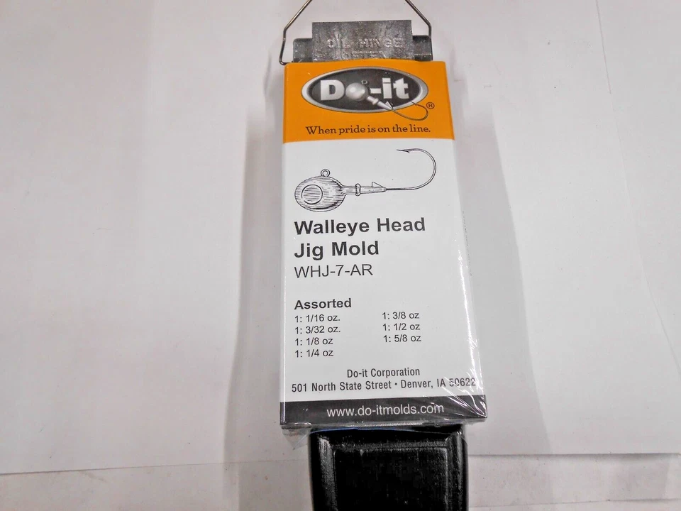 3418 Do-It Walleye Jig Mold 1/16 Through 5/8 Oz With 2 Sizes of Hooks