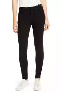 NWT rag and bone Nina High Waist Ankle Skinny Jeans in Black - size 24 #P1458 - Picture 1 of 8