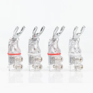 4 piezas Altavoz Cable Cable Terminal Conector de Terminal de Enchufe de Audio Y Espada Y Plátano Hágalo usted mismo - Imagen 1 de 7