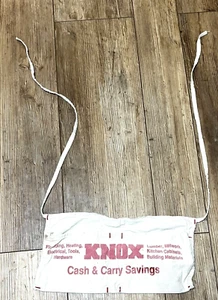 Vintage Lumber Yard Hardware Apron Knox Cloth Tool Carpender Pouch Advertising - Picture 1 of 8