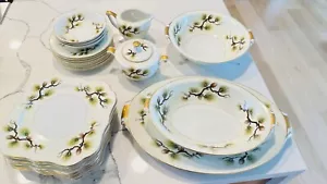 Narumi China Plates, Serving Dishes Shasta Beige Pine Tree Pine Cone 1958 - Picture 1 of 12