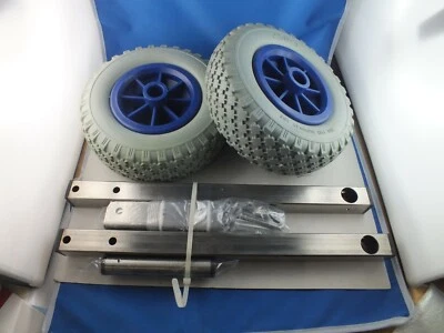 Slipräder Boot Heckräder Edelstahl Slipräder Schlauchbooträder Transporträder  - Bild 1 von 4