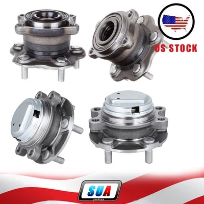 4PCS Wheel Hub Bearings Kit Front Rear RWD For Infiniti EX35 G35 G37 Q50 QX70 - Image 1 of 4