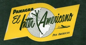 Fluggesellschaft Gepäckaufkleber Panagra Inter-Americano #445 - Bild 1 von 1