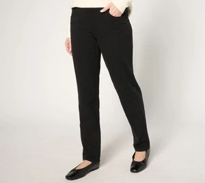 Quacker Factory Women's Pants Sz L DreamJeannes Short Sparkle & Black A671449 - Picture 1 of 4