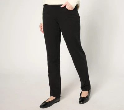 Quacker Factory Women's Pants Sz L DreamJeannes Short Sparkle & Black A671449 - Image 1 of 4