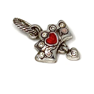 Dije corazón corona Brighton plata cristal - Imagen 1 de 4