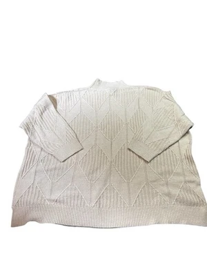 Chic soul (chicsoul.com) Women Cream Turtleneck Sweater 2X Plus - Image 1 of 4