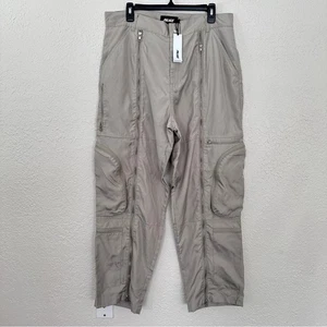 NWT PALACE Stone Beige Fl-Aight Nylon Zip Flight Pants 34 - Picture 1 of 9